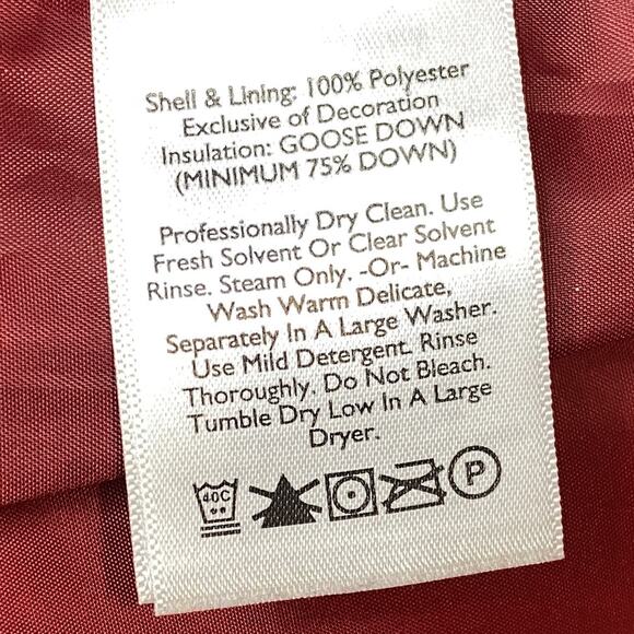 Eddie Bauer Quilted Goose Down Vest Women M Red Outdoor Gorpcore Cozycore Casual - Picture 9 of 11